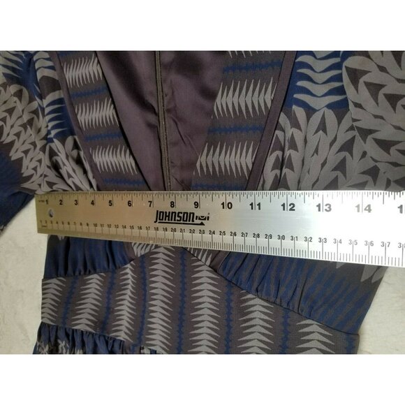 Vintage BCBGENERATION Womens V-neck Empire Waist Dress Size 0 Blue Lined - Picture 6 of 8